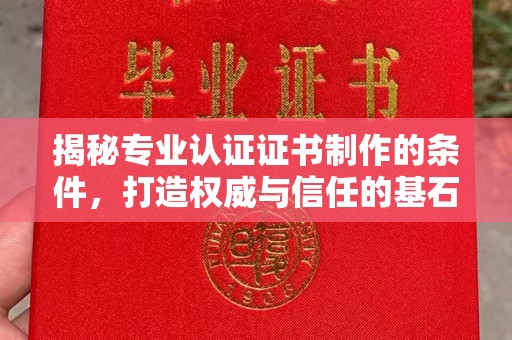 民众揭秘专业认证证书制作的条件，打造权威与信任的基石