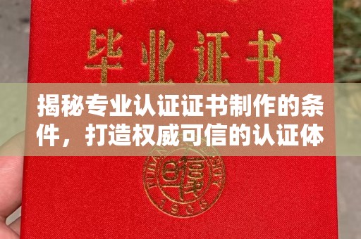 民众揭秘专业认证证书制作的条件，打造权威可信的认证体系