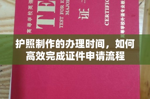 民众护照制作的办理时间，如何高效完成证件申请流程