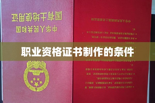民众职业资格证书制作的条件